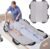 NIHAO Draw Sheet with Handles Positioning Bed Pad Washable 48″ x 40″ Multipurpose Patented Flannel Patient Transfer Sheet for Bedridden Lifting Turning Sliding, Navy Blue