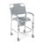 Medline Aluminum Padded Shower Chair Commode with 4 Locking Casters, 300 lbs. Capacity — For Restroom, Bathroom & Wheelchair Transfer to Toilet, 1 Ct.