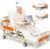 Upgrade 5 Function Full Electric Hospital Bed, Medical Bed with Lateral Tilting for Home Use, Adjustable Hospital Bed with Mattress, Locking Casters, IV Pole