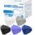 Borje KN95 Face Masks for Adults, 50 Pcs, 5-Ply Protection, Multicolor