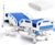 Premium Full Electric Hospital Bed for Home Use, 5 Function Medical Bed with 4.7” Foam Mattress, Height Adjustable, Central Locking System, Includes Sheets (2X)