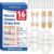 AZEN 16 Pack Wound Closure Strips, 4 Types Butterfly Bandages, Emergency Laceration Closure Kit, Repair Wounds Without Stitches, Quick Clot Zip Stitch Wound Closures Device
