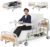 Premium Full Electric Hospital Bed for Home Use with Lateral Tilting Function, 10-Function Medical Beds with 5 Adjustable Positions, CPR Flat, 5″ Locking Casters, Mattress & IV Pole, 550 lbs Capacity