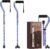 Floral Canes for Women Folding Cane for Stability with Non-Slip Base, Adjustable Walking Cane for Seniors – Lightweight Collapsible Walking Sticks with T & Offset Handle