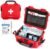NANUK 904 Waterproof First Aid Kit 110pcs – Durable, Pre-Stocked First Aid Emergency Kit with Bandages, Tick Removal Tool, and More – Dustproof, Impact-Resistant, Floats (10.2″ x 7.9″ x 4.5″) – Red