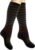Cotton Compression Socks, 15–20 mmHg Graduated Support, Knee-High Medical Compression (Black Stripes M/L)