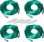 Bistras Oxygen Tubing 50FT Green Crush Resistant Non Kinking for Cannula Nasal Tubing and Oxygen Concentrator with Standard End Connectors, Swivel Connectors Included (4 pk)
