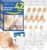 AZEN 42 Pack Wound Closure Strips, 4 Types Butterfly Bandages, Emergency Laceration Closure Kit, Repair Wounds Without Stitches, Quick Clot Zip Stitch Wound Closures Device
