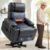 Power Lift Recliner Electric Chair for Elderly with USB Charge Port, Black | Fits 5’2″–5’9″ Heights, PU Leather Recliner with Massage & Heat, 160° Adjustable Recline, Stand Assist, Remote, Cup Holders