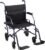Carex Transport Wheelchair With 19 inch Seat, Folding Transport Chair with Foot Rests, Foldable Lightweight Wheelchair Foldable for Storage and Travel