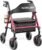HOMLAND Foldable Rollator Walkers for Seniors with Seat, 17 lb Lightweight | 8″ All-Terrain Rubber Wheels, Reinforced Aluminum Frame, Cup Holder, 16” Enlarged Seat, Height Adjustable, Easy Assembly