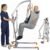 Electric Patient Lift Mobility Aid, Plug-in Powered 350LBS Capacity, Grey