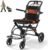 Transport Wheelchair Lightweight Foldable，Compact Travel Wheelchair | Narrow Doorways,Portable Folding Wheelchair for Adults and Junior with Telescopic Handle & Brakes,Easy Storage,Only 22LBS