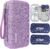 suzamed Insulin Cooler Travel Case, 2x150g Ice Pack TSA Approved, Purple | EVA Insulation Travel Medicine Kit for 1-5 Pens & Diabetic Supplies, Diabetes Care, Portable Handle for Daily Use & Trip